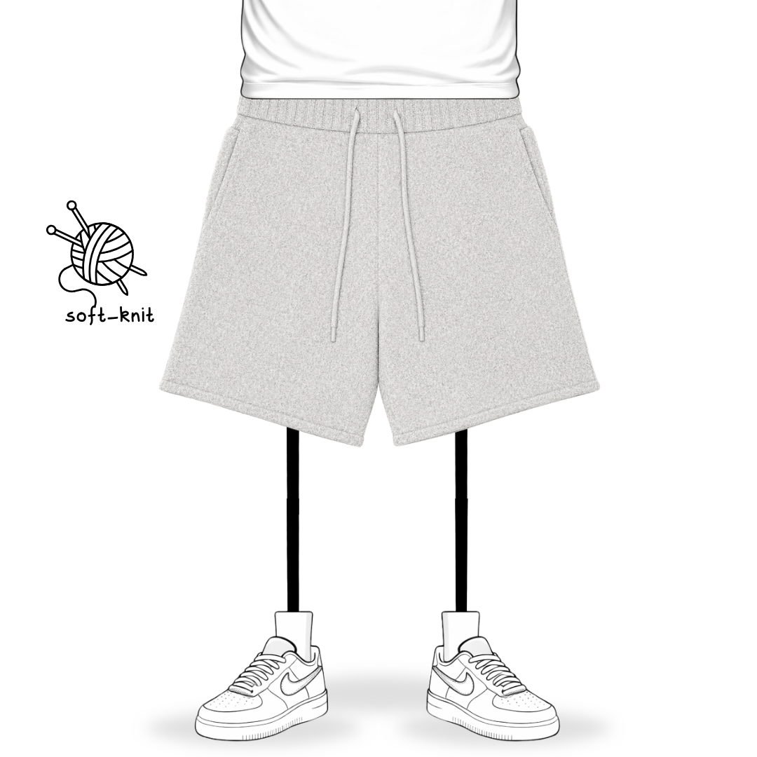 the soft-knit short - grey No Sauce