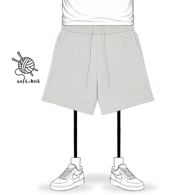 the soft-knit short - grey No Sauce