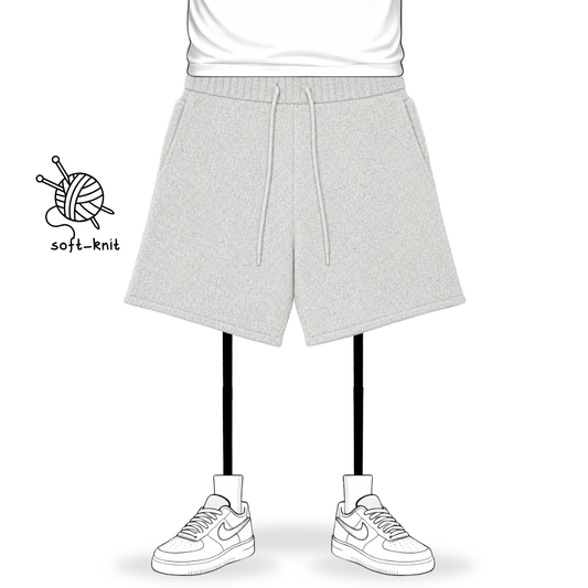 the soft-knit short - grey No Sauce