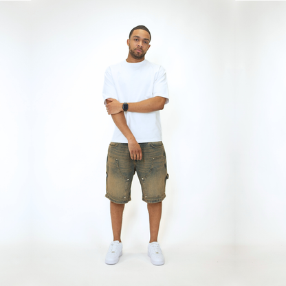 the denim carpenta' shorts - blue (mocha wash) No Sauce