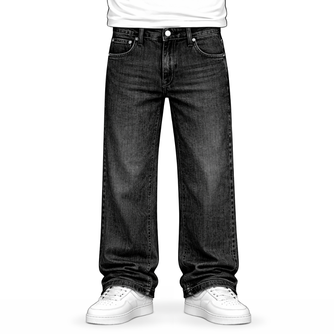 the straight leg jeans - black No Sauce