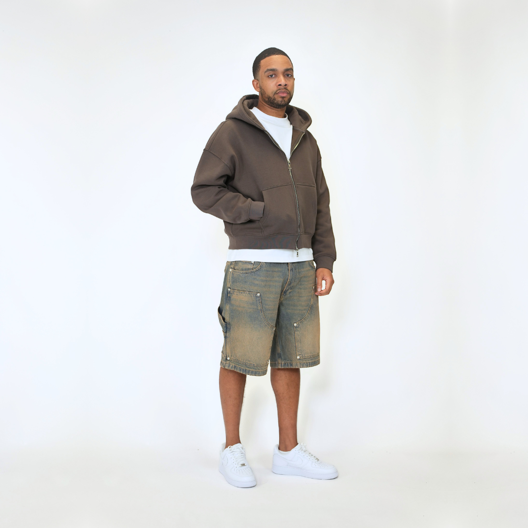 the denim carpenta' shorts - blue (mocha wash) No Sauce