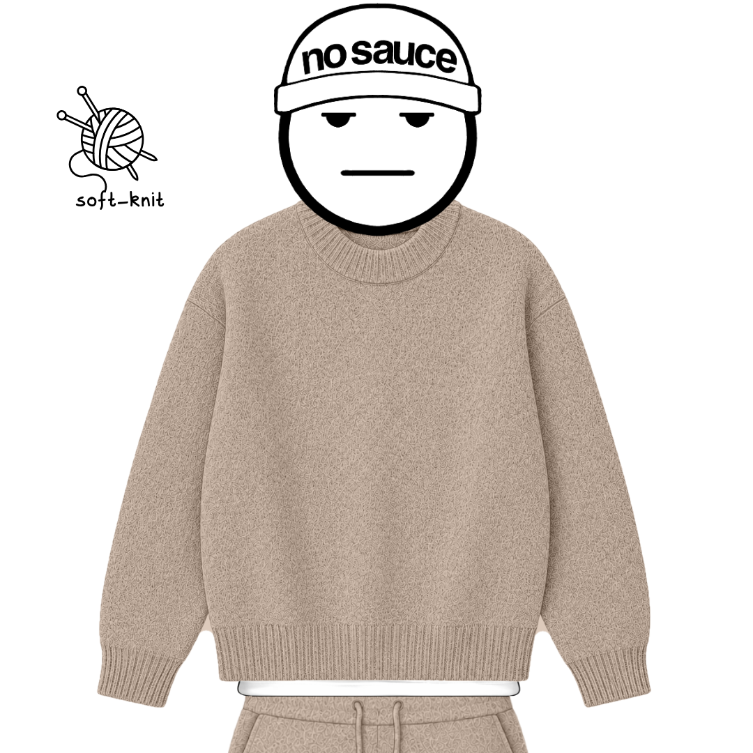 the soft-knit straight leg jogga' - cookie dough No Sauce