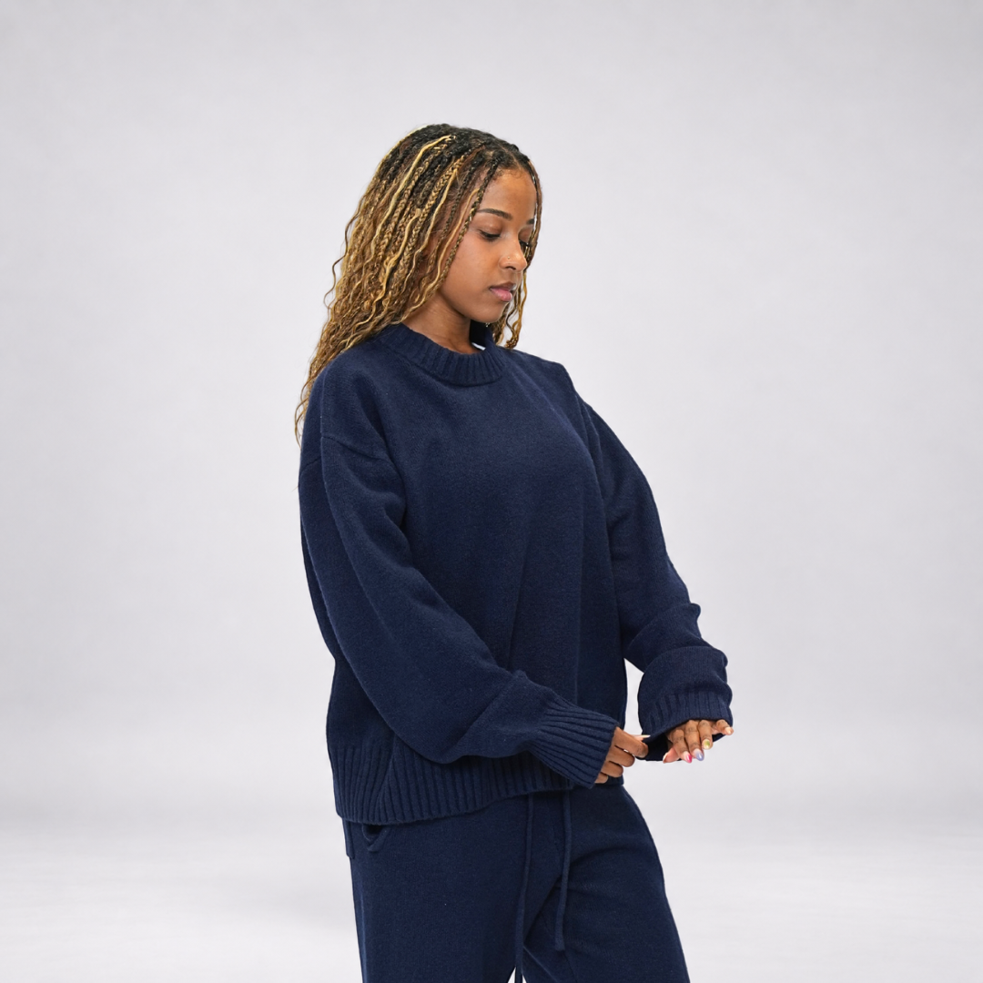 the soft-knit sweata' - navy No Sauce