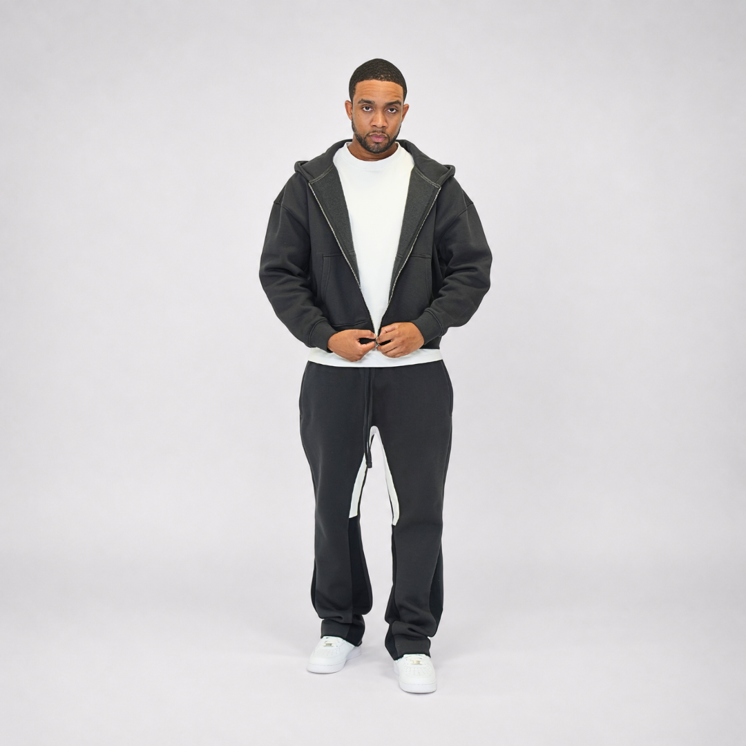the flared jogga' - charcoal grey no sauce