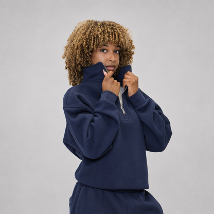 the quarter zippa' - navy no sauce