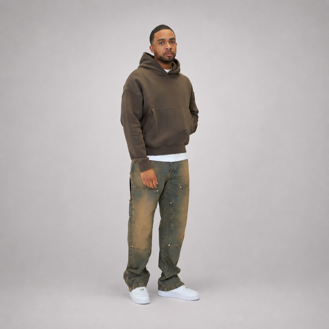 the straight leg carpenta’ jeans - blue (mocha wash) No Sauce