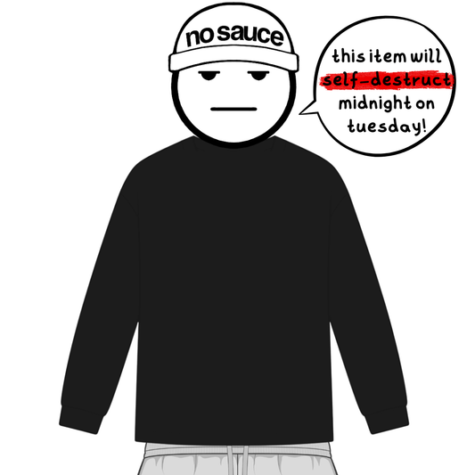 the perfect long sleeve tee - black no sauce