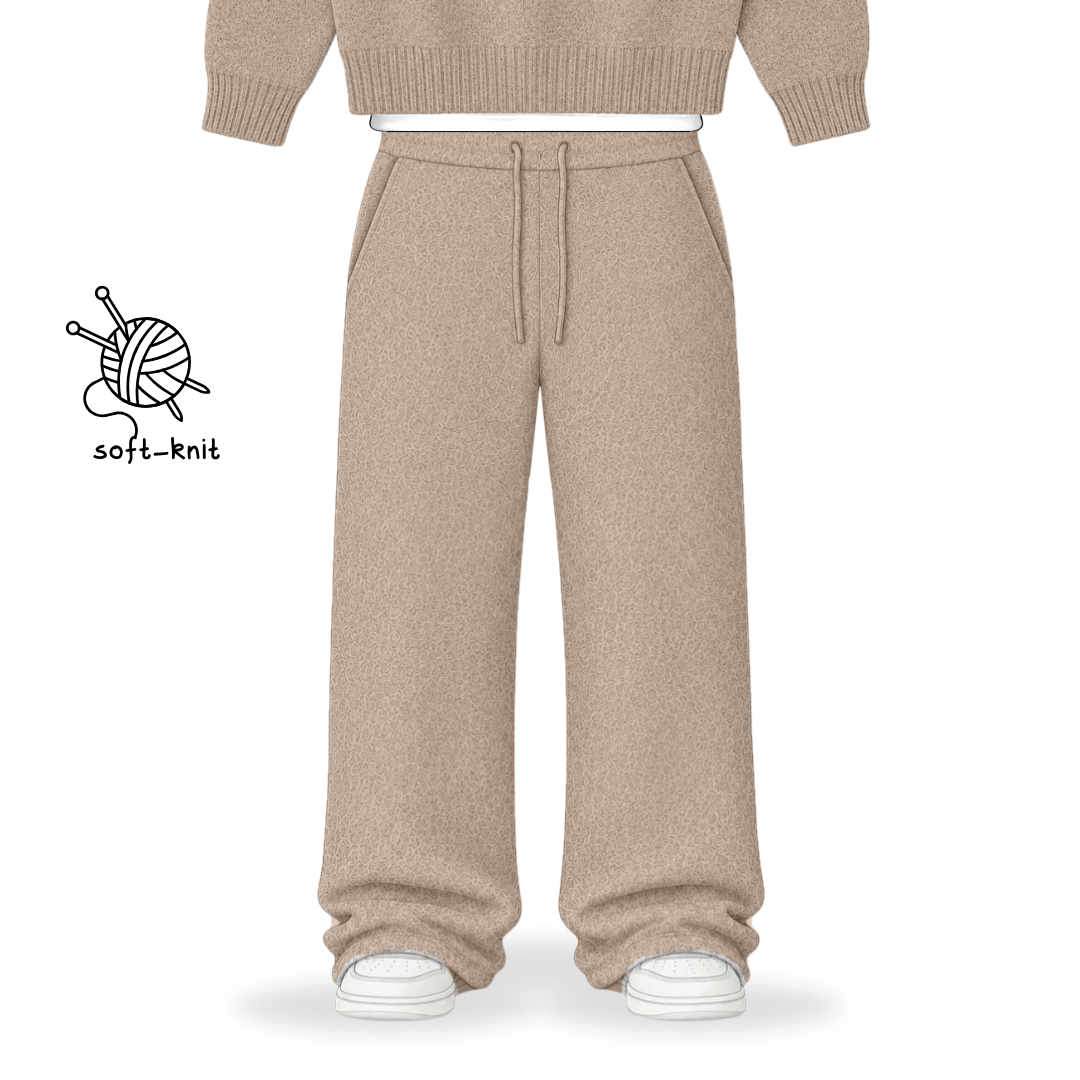 the soft-knit straight leg jogga' - cookie dough No Sauce