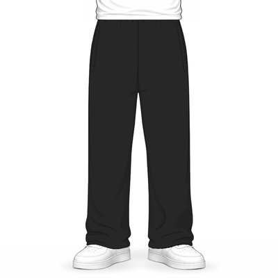 the straight leg jogga' - black no sauce