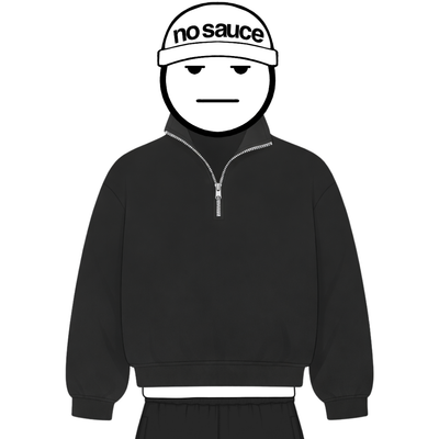 the quarter zippa' - black No Sauce