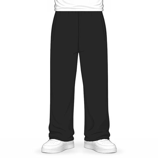 the straight leg jogga' - black no sauce