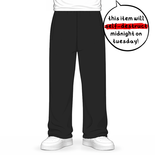 the straight leg jogga' - black no sauce