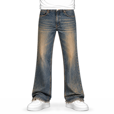 the flared jeans - blue (mocha wash) No Sauce