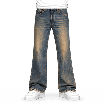 the flared jeans - blue (mocha wash) No Sauce