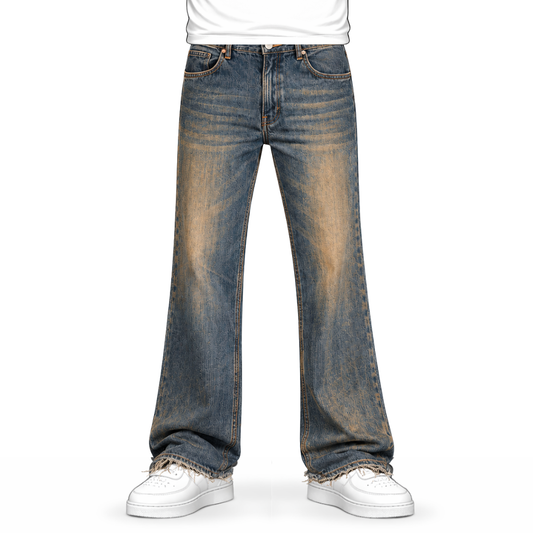 the flared jeans - blue (mocha wash) No Sauce