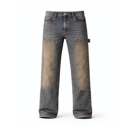 the straight leg carpenta’ jeans - blue (mocha wash) No Sauce