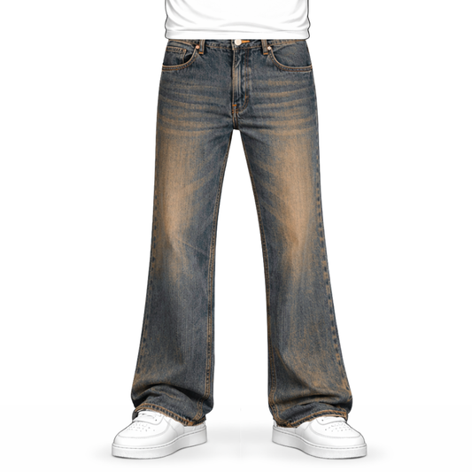 the flared jeans - blue (mocha wash) No Sauce