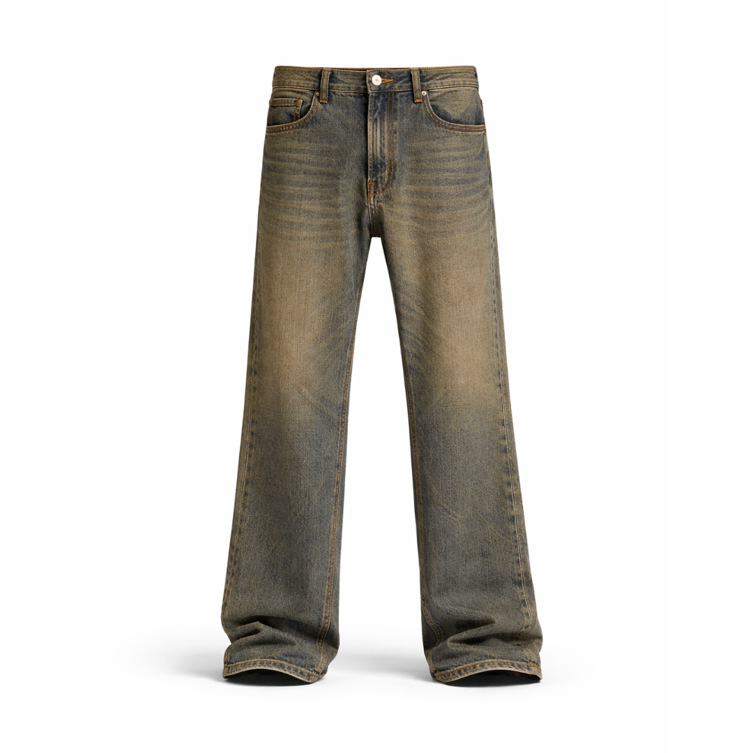 the flared jeans - blue (mocha wash) No Sauce