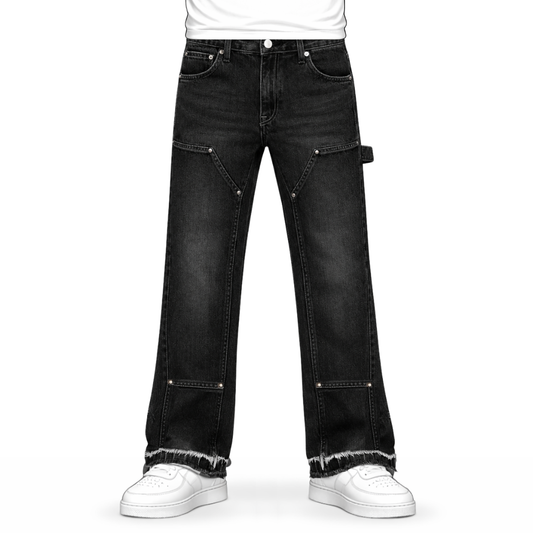 the flared carpenta' jeans - black No Sauce