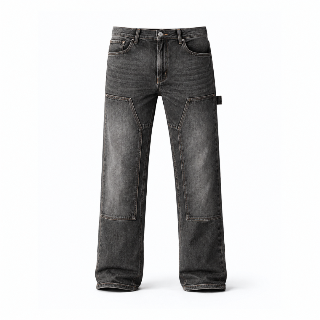 the straight leg carpenta’ jeans - grey No Sauce