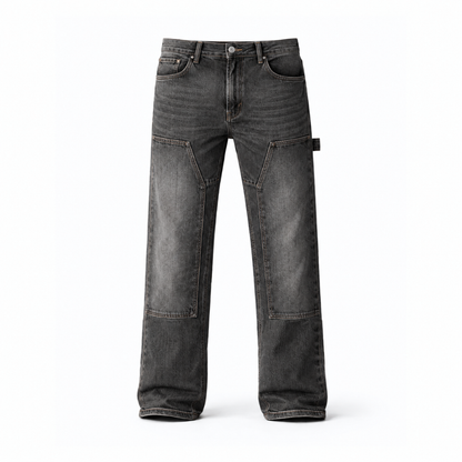 the straight leg carpenta’ jeans - grey No Sauce