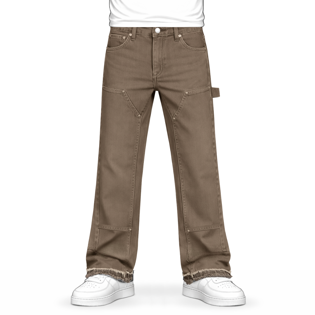 the flared carpenta' jeans - washed brown No Sauce