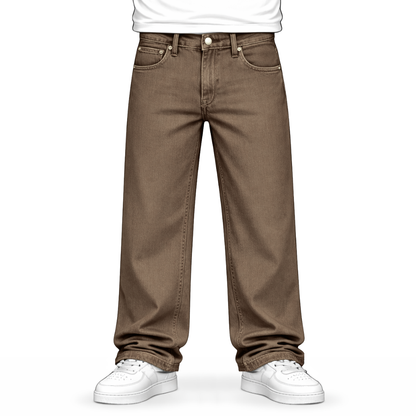 the straight leg jeans - washed brown No Sauce