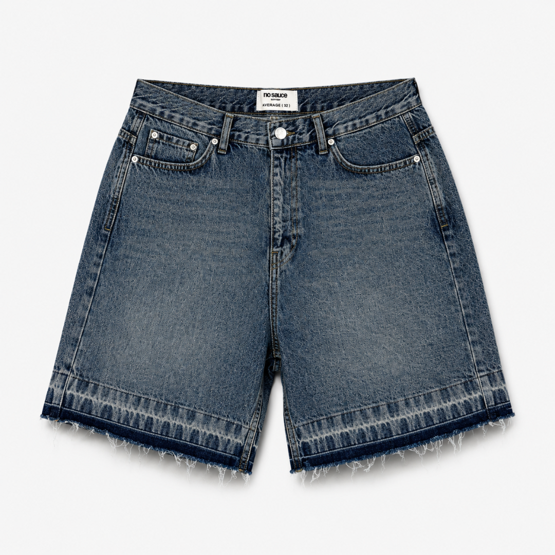 the denim distressed shorts - blue No Sauce