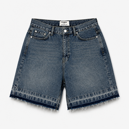 the denim distressed shorts - blue No Sauce