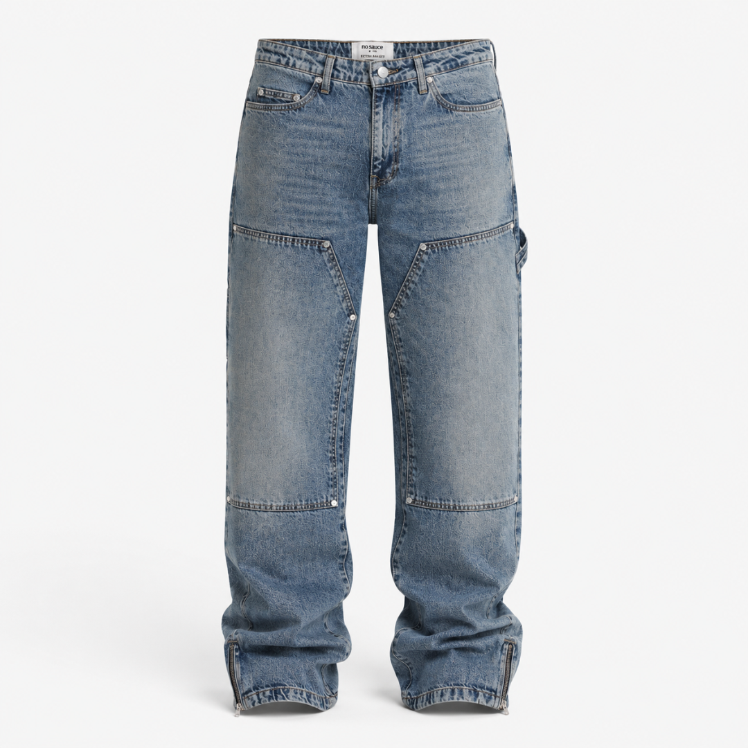 the straight leg carpenta’ jeans - blue No Sauce