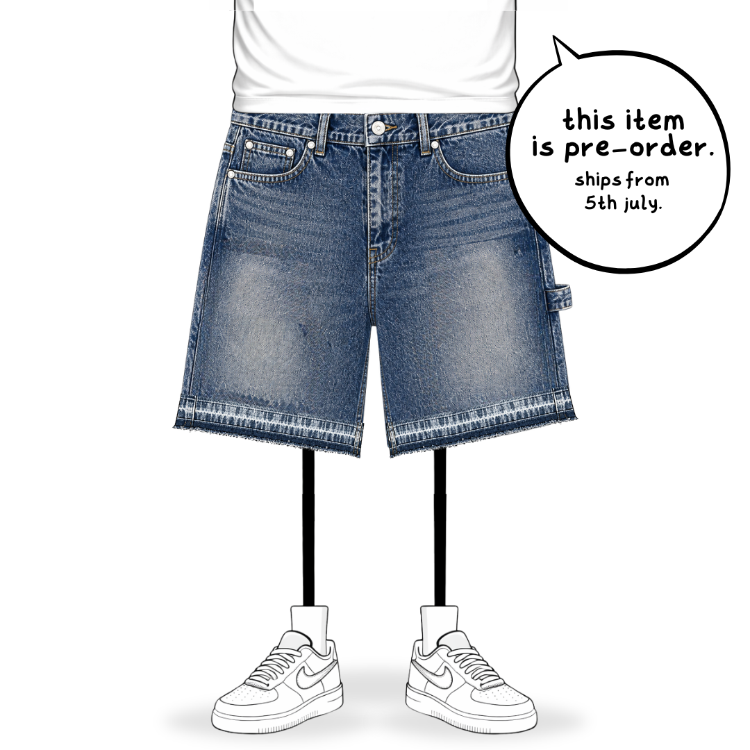 the denim distressed shorts - blue No Sauce