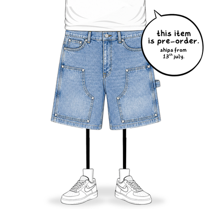 the denim carpenta' shorts - light blue No Sauce