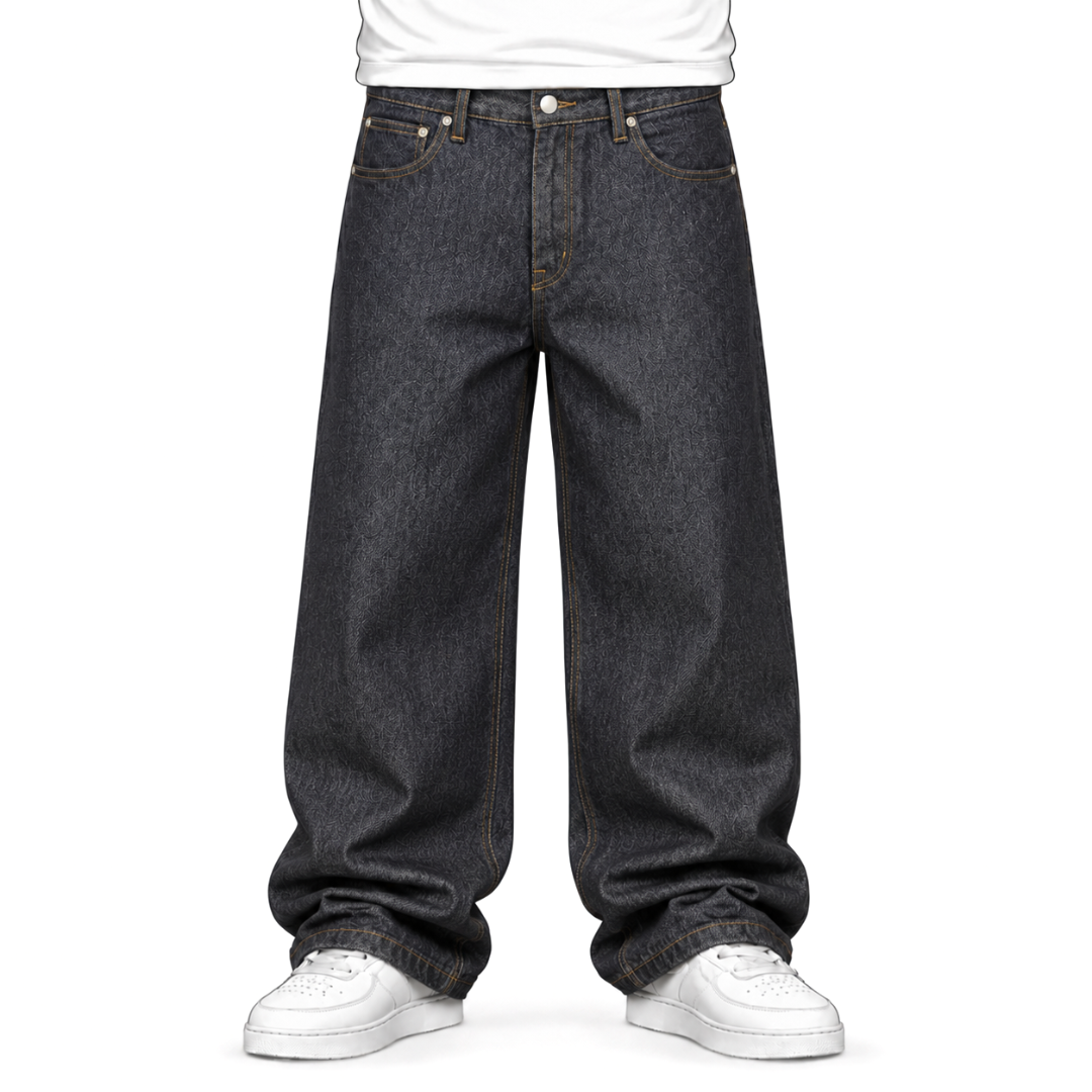 the raw denim straight leg jeans No Sauce