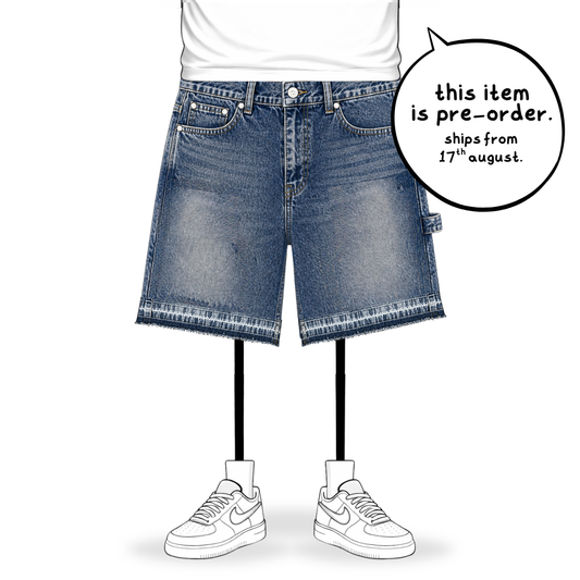the denim distressed shorts - blue No Sauce