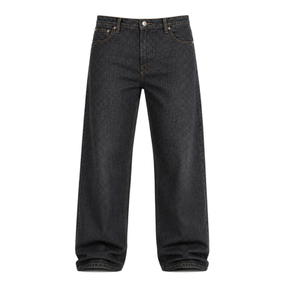 the raw denim straight leg jeans No Sauce