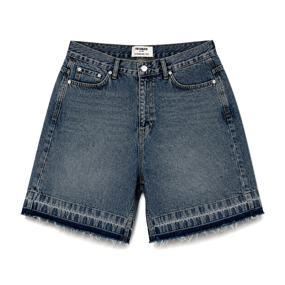 the denim distressed shorts - blue No Sauce