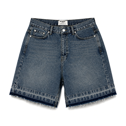 the denim distressed shorts - blue No Sauce