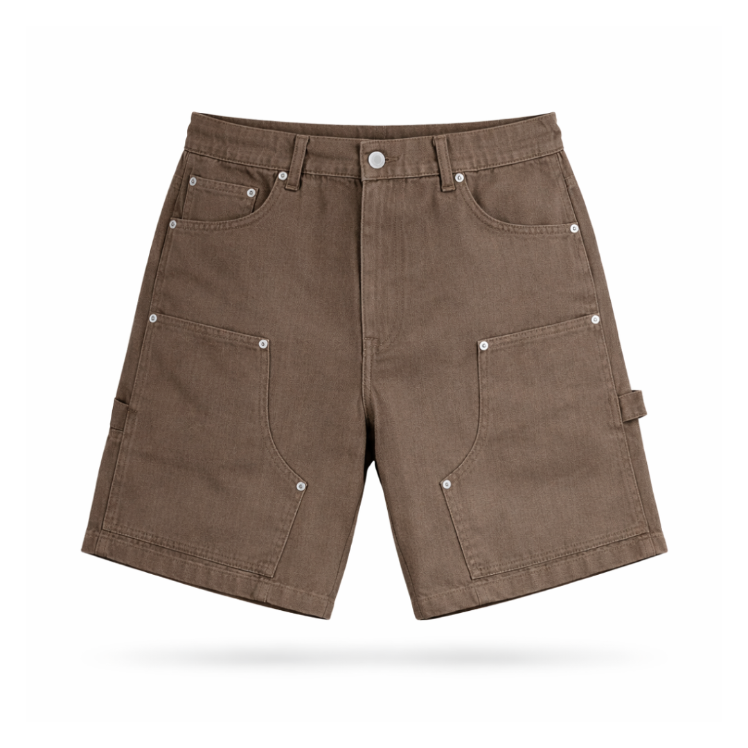 the denim carpenta' shorts - washed brown No Sauce