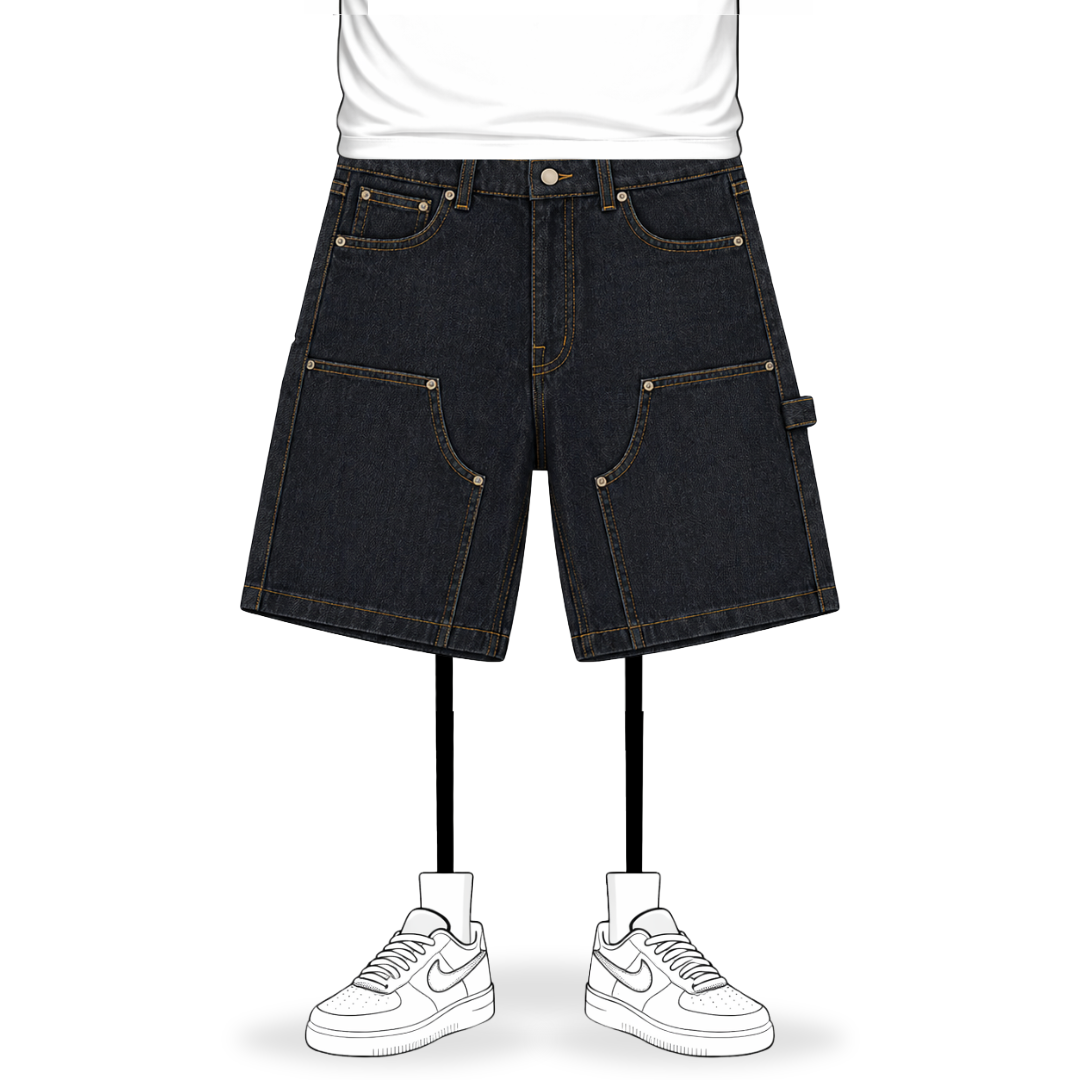 the denim carpenta' shorts - raw denim No Sauce