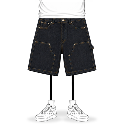 the denim carpenta' shorts - raw denim No Sauce