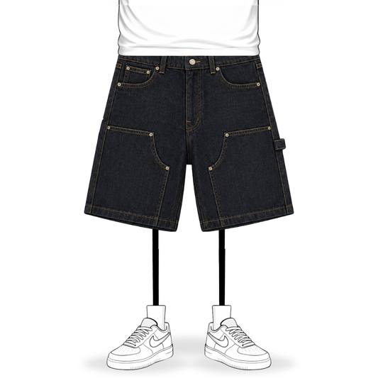 the denim carpenta' shorts - raw denim No Sauce