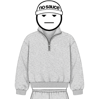 the quarter zippa' - grey no sauce
