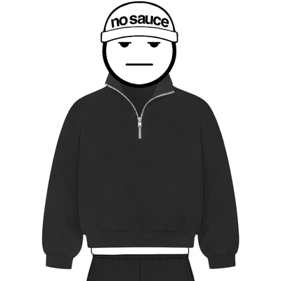 the quarter zippa' - black No Sauce