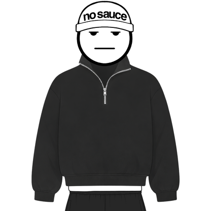 the quarter zippa' - black No Sauce