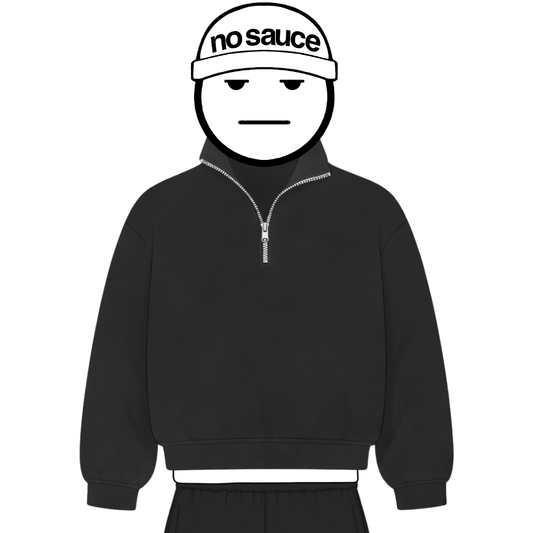 the quarter zippa' - black No Sauce
