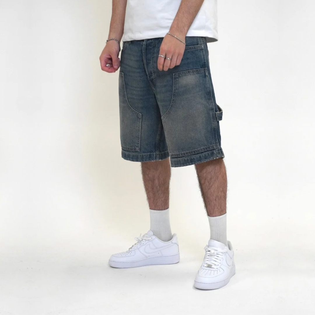 the denim carpenta' shorts - blue