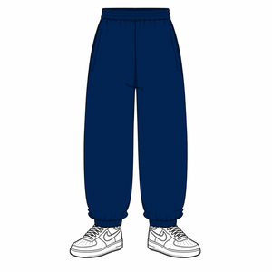the baggy cuffed jogga' - navy