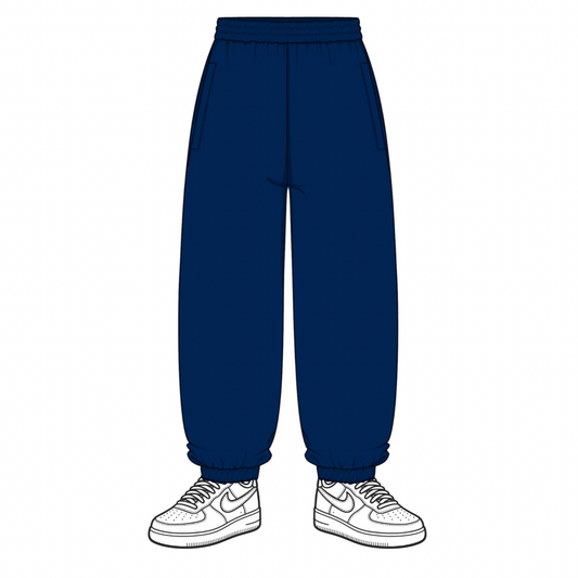 the baggy cuffed jogga' - navy
