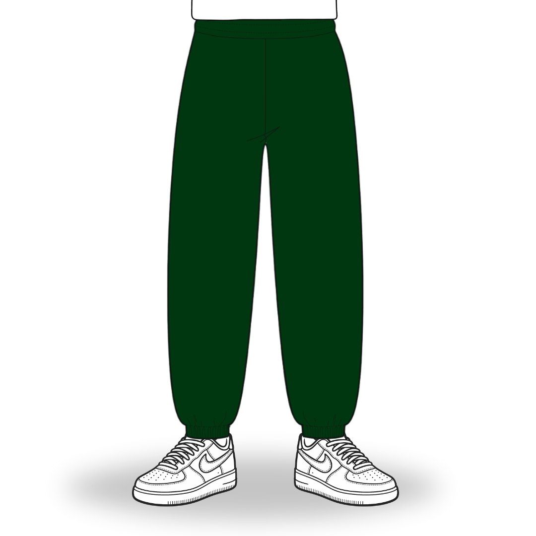 the slim cuffed jogga' - forest green - No Sauce